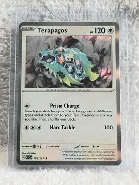 Mint 2026 Pokemon terapagos Rare ☆ Holo Card 178/217!!
